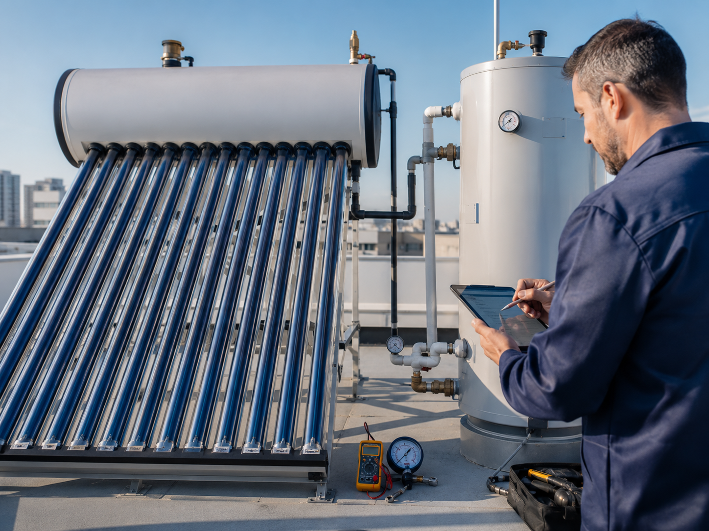Evaluación técnica de sistema solar térmico